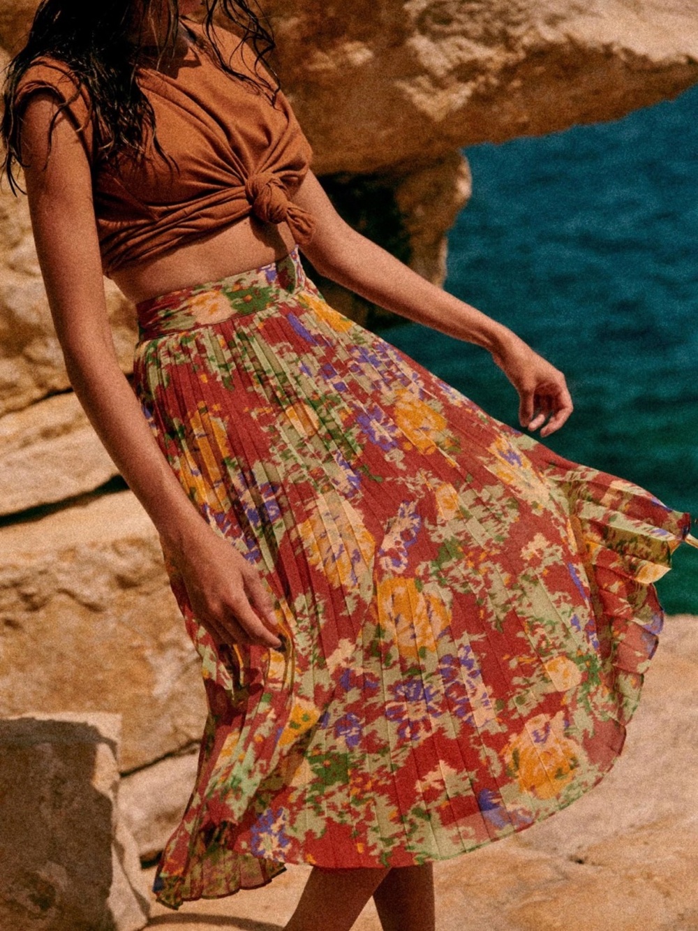 Sezane Dino Skirt Antique Flowers - Size 8